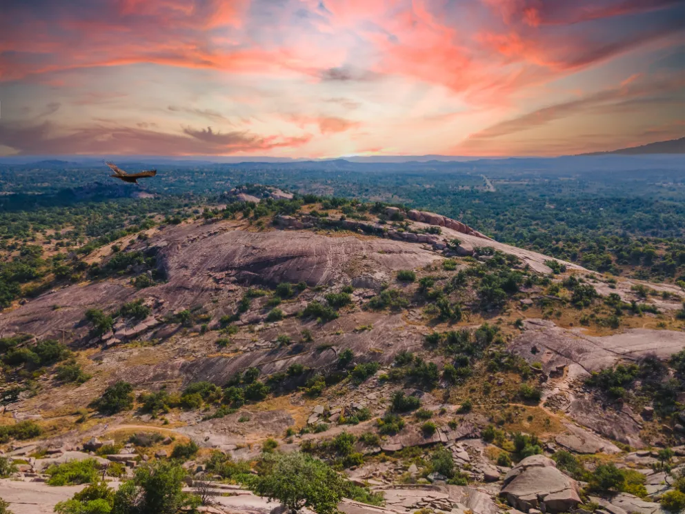 enchanted rock birds eye view